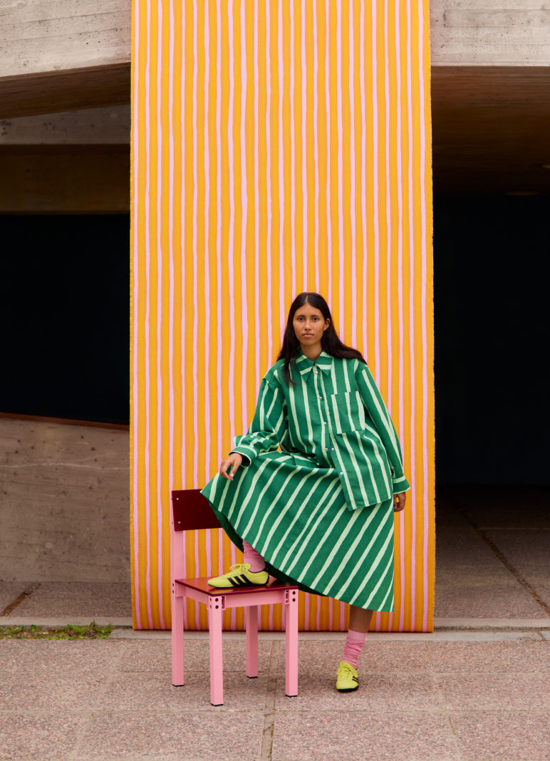 marimekko runoelma unikko shirt dress Marimekko Runoelma Unikko Shirt Dress