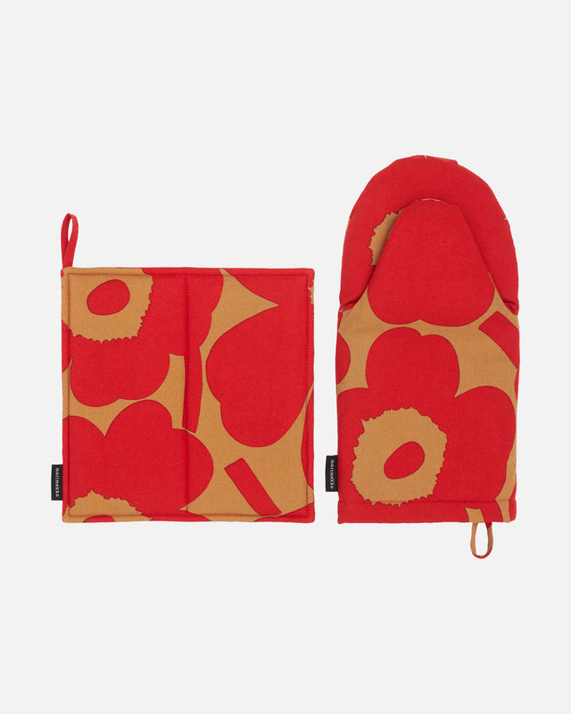 Pieni Unikko ovenmitten and pot holder - Marimekko MY