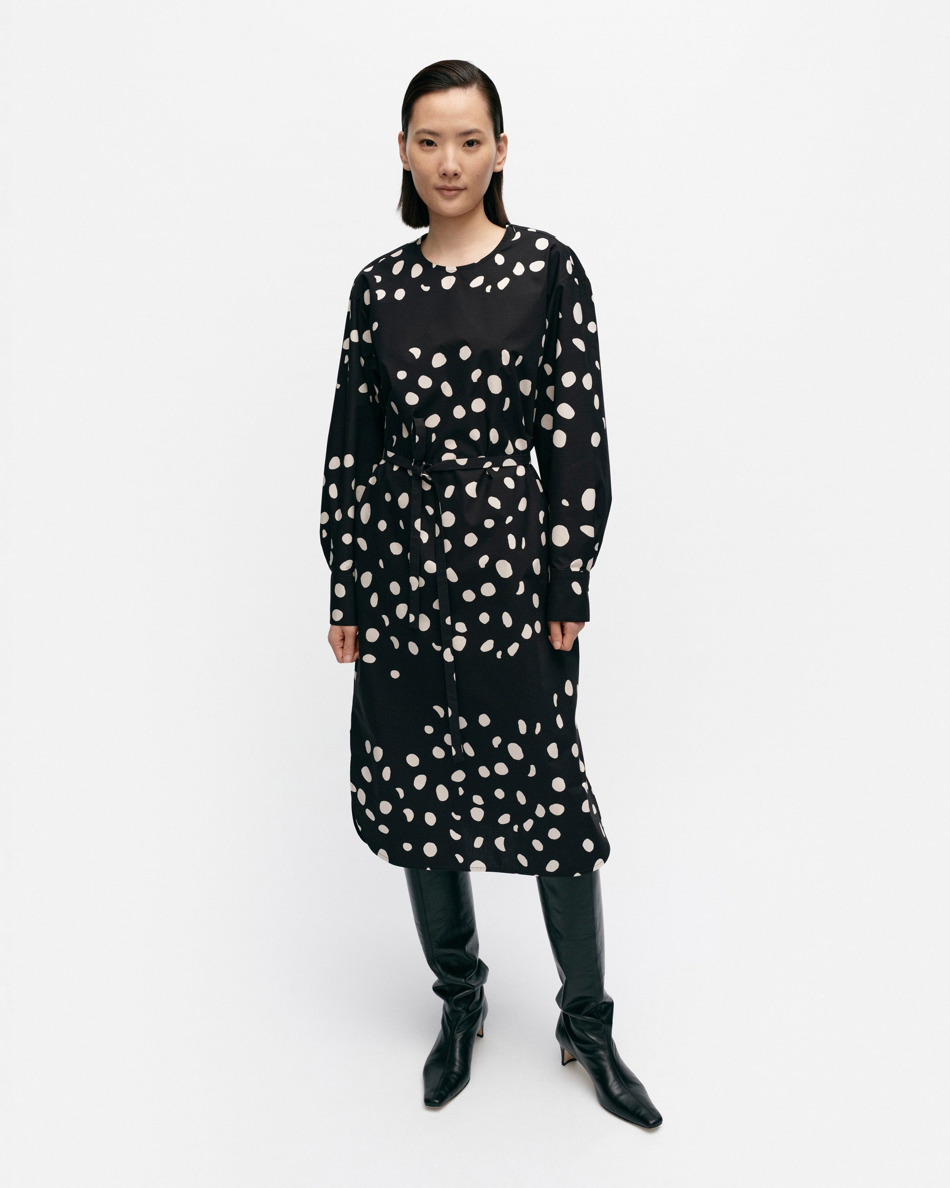 Febina Pilkku Cotton Poplin Dress - Marimekko MY