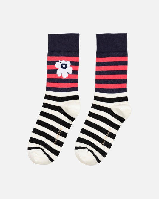 Kasvaa Tasaraita Unikko socks