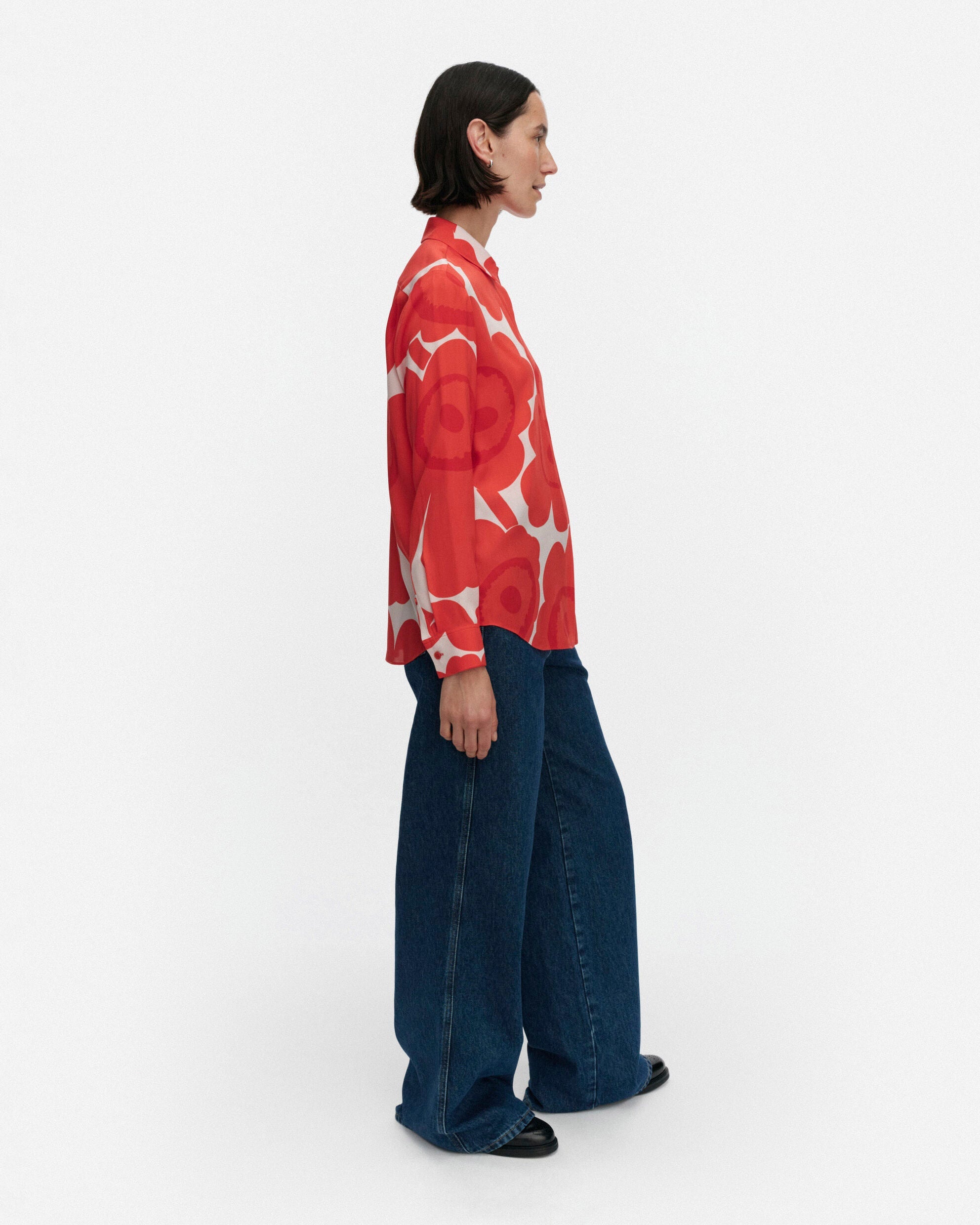 Maija Unikko Silk Shirt – Marimekko MY